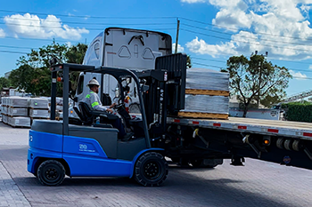 Empilhadeira elétrica de contrapeso de 5 toneladas