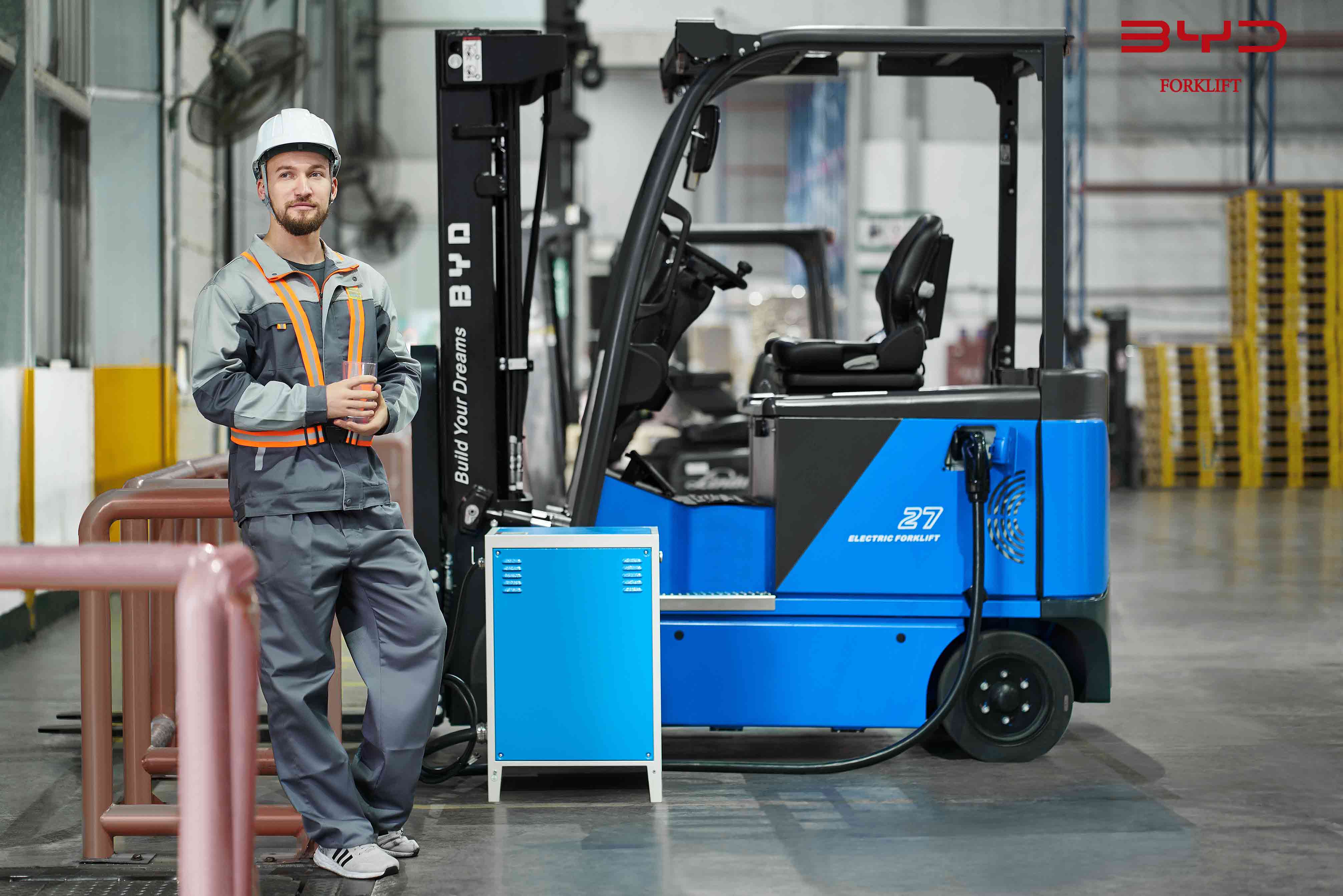 Empilhadeira elétrica BYD de 3,5 toneladas